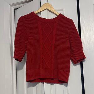 GAP Women's Red Cable Knit Sweater